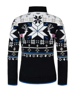 Knitted Sweater With Faux Fur Pullover FRIA Women -Alpine Shop P4719 02