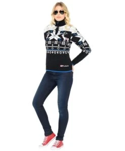 Knitted Sweater With Faux Fur Pullover FRIA Women -Alpine Shop P4719 12