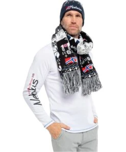 Norwegian Knitted Scarf, Giant, BIGGEST -Alpine Shop P6231 14